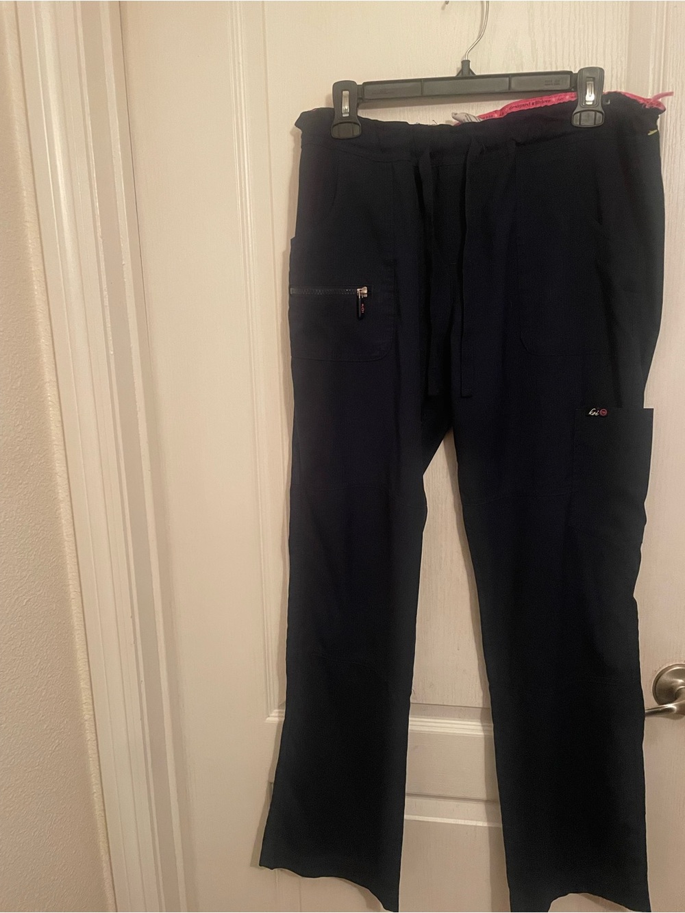 Women’s Navy Koi brand scrub pants
